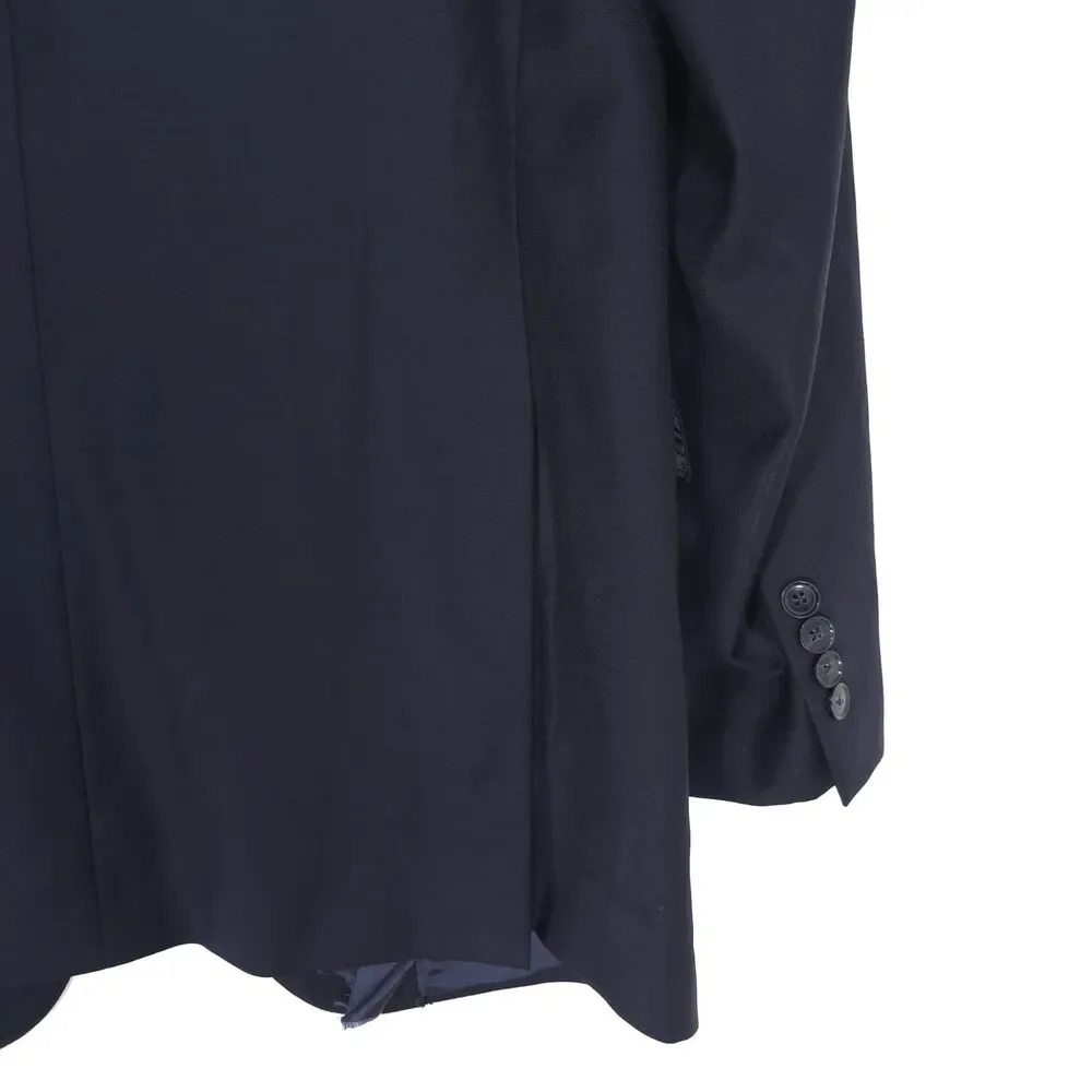 SAMUELSOHN Men's Navy Sport Coat Navy 40L Super 120s Wool UNION MADE UTIS CANADA